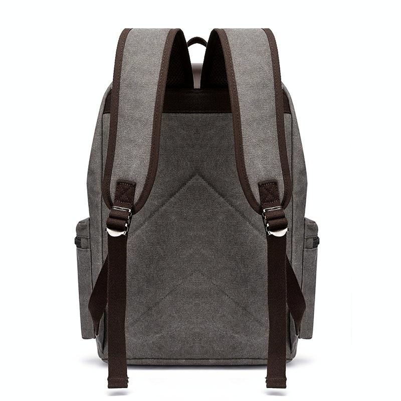Student Canvas Backpack - Compact and Stylish - Green