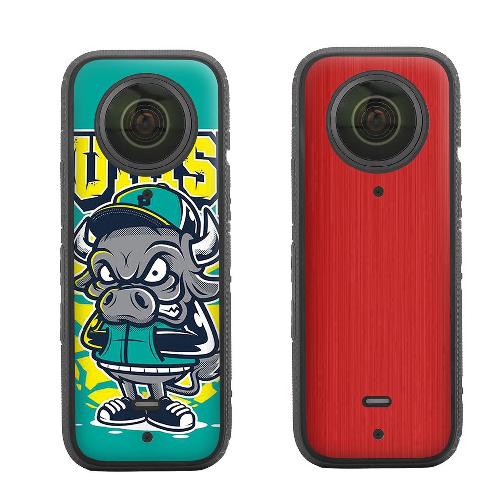 Protective Film Stickers for Dji Insta360 X3 Panoramic Camera - Carnival + Drawing Black
