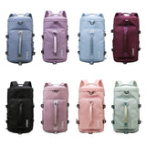 Waterproof Crossbody Travel Backpack - 375l Capacity - Cherry Pink - Side View