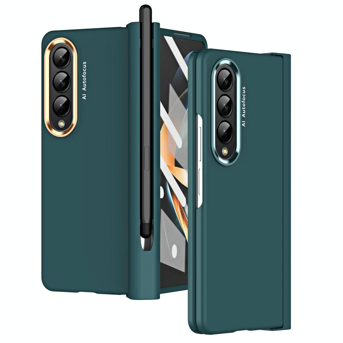 For Samsung Galaxy Z Fold4 5G Samsung Fold 4 Hinge Flip Case - Two Tone Contact Lens - Transparent