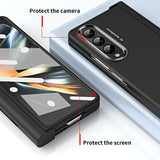 For Samsung Galaxy Z Fold4 5G Samsung Fold 4 Hinge Flip Case - Two Tone Contact Lens - Transparent