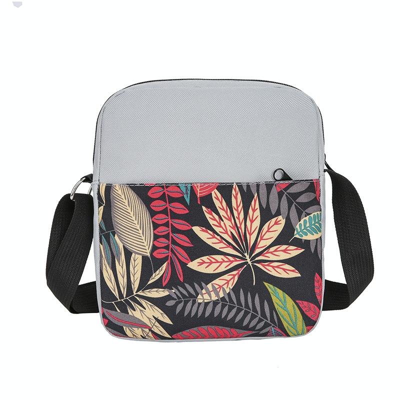 Versatile Student Backpack with Usb Port - College Style - Leaves Blue