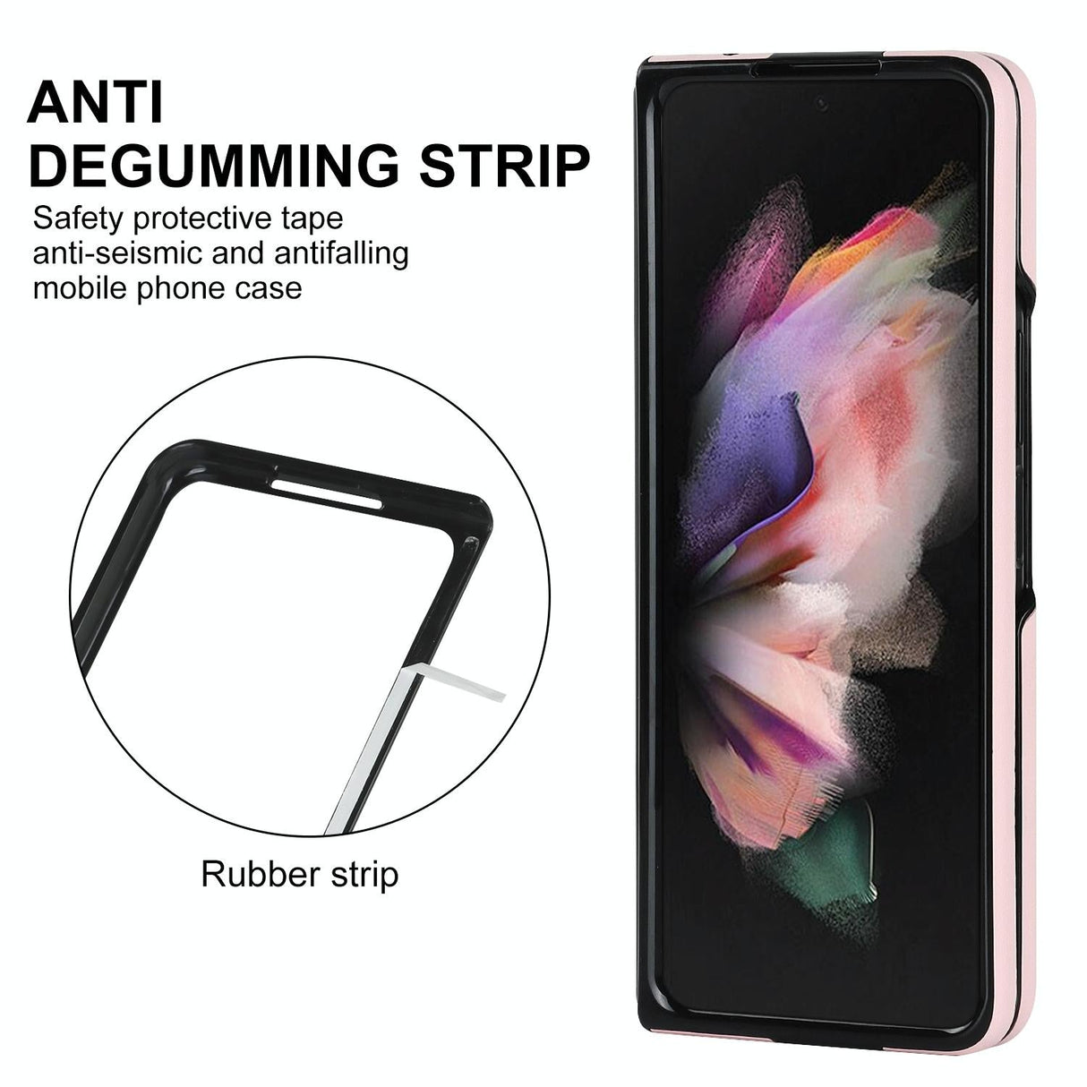 For Samsung Galaxy Z Fold4 5G Foldable Microfiber Phone Case - Rhombic Design - White