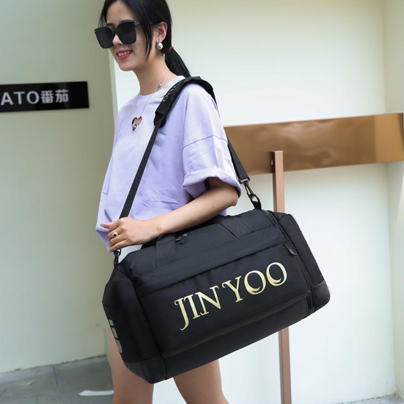 Large Capacity Waterproof Sports Bag With Dry / Wet Separation - Beige