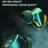 Wireless Bluetooth 5.0 Earbuds with Touch Display & Charging Case - Red