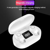 Wireless Touch Bluetooth Headset with Smart Magnetic Charging - Dt-13 - Pink - Close-Up Angle