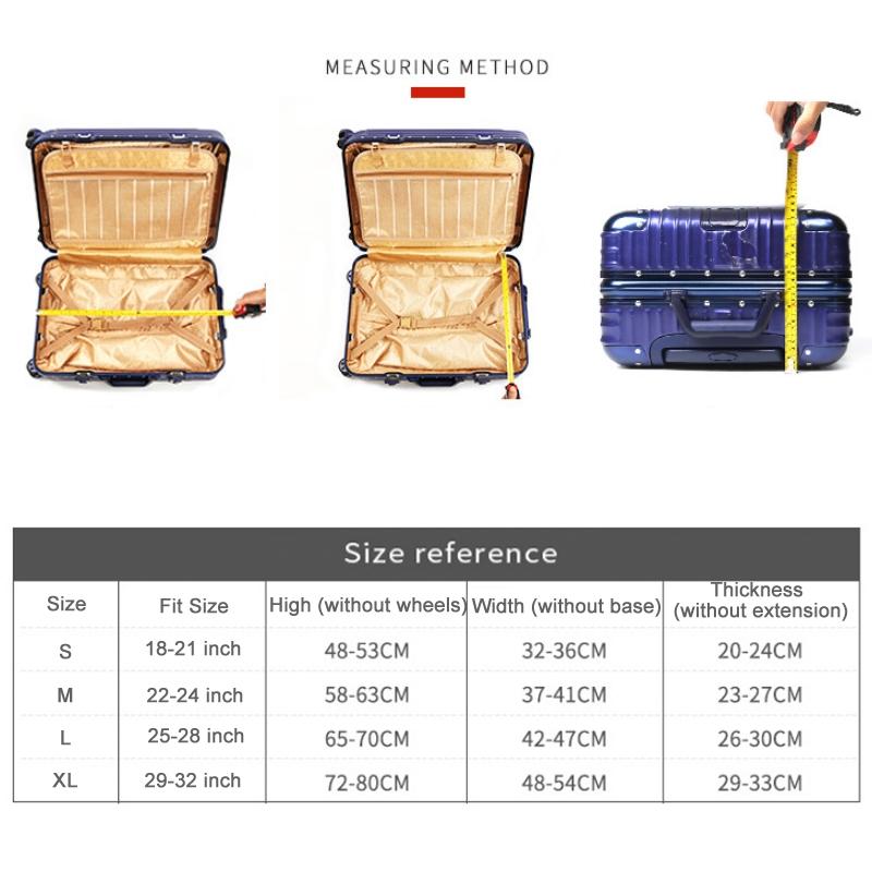 Stretch Luggage Protective Cover - Durable & Dust-proof - Size m - Purple Red