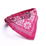 Adjustable Dog Bandana Leather Printed Soft Scarf Collar Neckerchief For Puppy Pet - Size M - Green - Extra Image