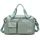 Waterproof Gym Bag for Travel - Size l - Fog Blue - Front View