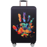 Medium Elastic Luggage Cover - Thick Wear-resistant Anti-dust Protection - Colourful Watercolour