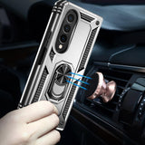 For Samsung Galaxy z Fold4 5G Tpu & Pc Shockproof Phone Case - Red - Close-Up Angle