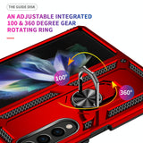 For Samsung Galaxy z Fold4 5G Tpu & Pc Shockproof Phone Case - Red - Extra Image