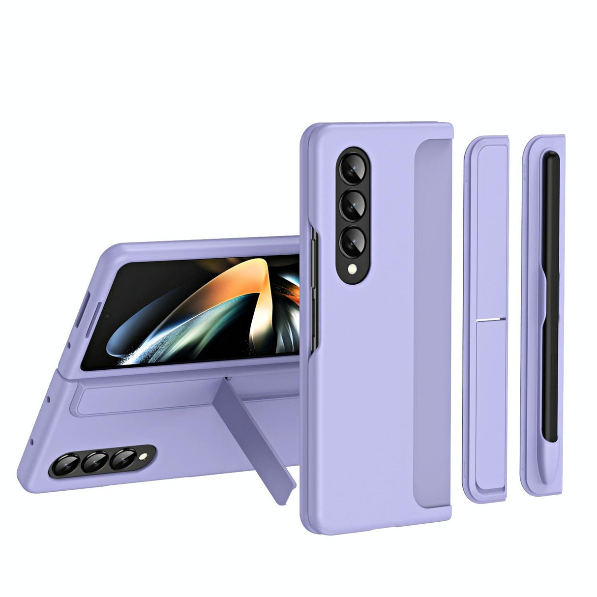 For Samsung Galaxy Z Fold4 5G Detachable Pen & Phone Case - 2 In 1 - Ice Blue