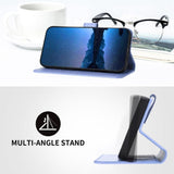 For Samsung Galaxy Z Fold4 5G Carbon Fiber Leather Phone Case With Lanyard - Black