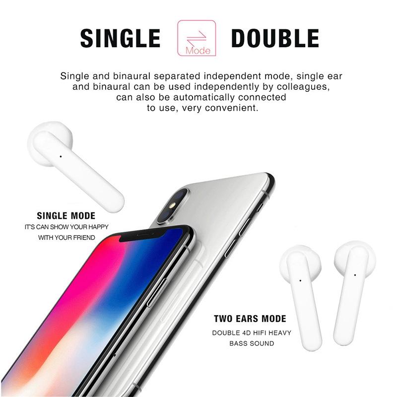 Wireless Touch Earphones with Magnetic Charging Box - Bluetooth 5.0 - Pink