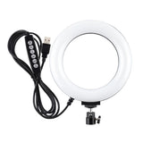 10 Mode Usb Led Ring Light with Tripod and Ball Head - 6.2 Inch Diameter - Pink