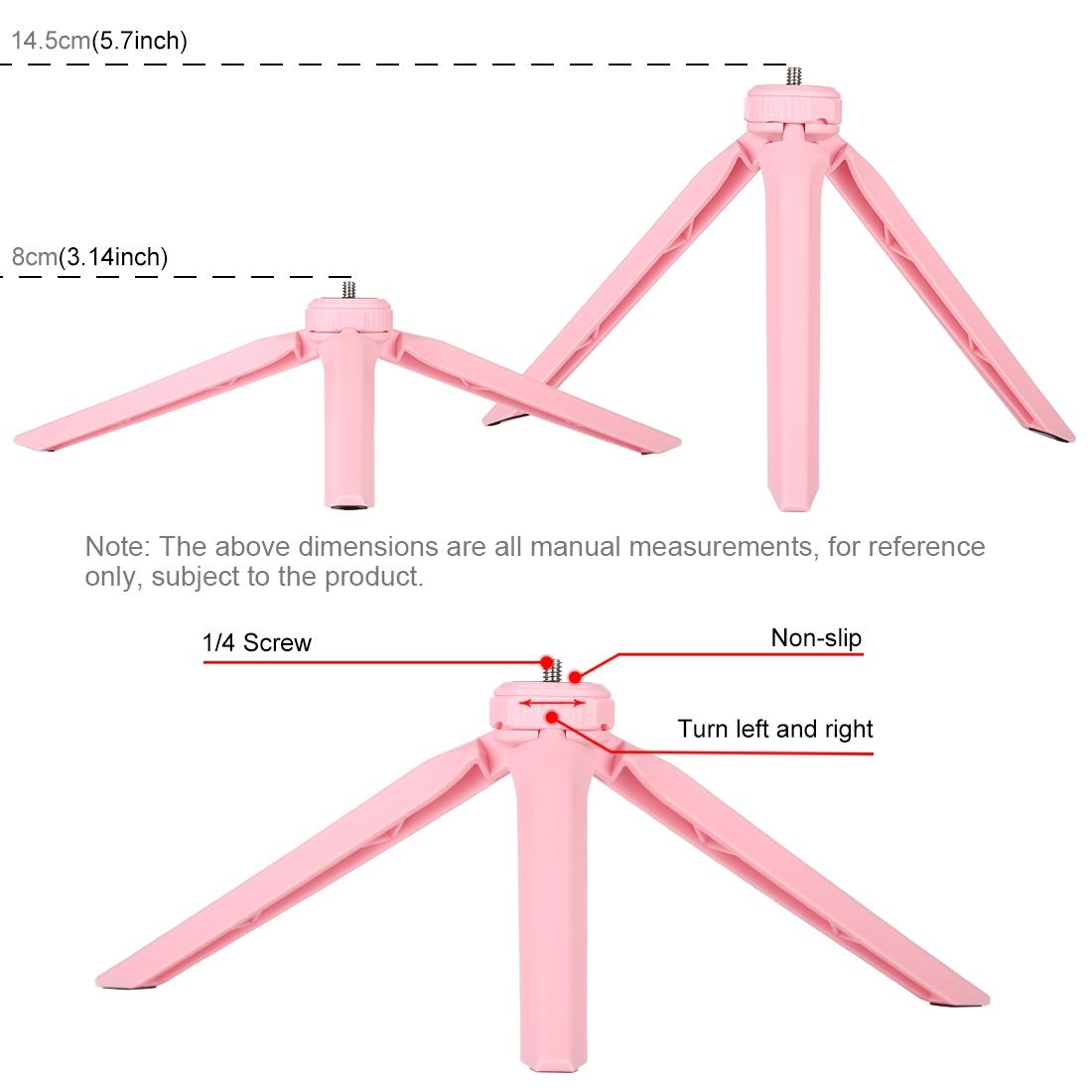 10.2 Led Ring Light with Tripod and Phone Clamp - 3 Modes Dual Colour Temperature Dimmable - Pink