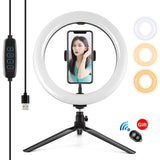10.2 Led Ring Light with Tripod and Phone Clamp - 3 Modes Dual Colour Temperature Dimmable - Pink - Extra Image