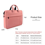 15.6 Inch Laptop One-Shoulder Handbag With Waterproof Anti-Theft Design And Suitcase Belt - Pink - Top-Down View