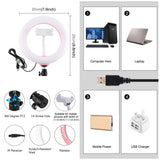 7.9 Dual Colour Led Ring Light with Usb Dimmable for Vlogging and Photography - Pink