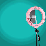 7.9 Dual Colour Led Ring Light with Usb Dimmable for Vlogging and Photography - Pink - Extra Image