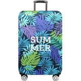 Stretchy Luggage Dust Cover - Durable & Protective - Size l - Sword Leaf Forest - L