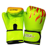 Adult Flame Pattern Pu Leather Boxing Gloves - Pink - Extra Image