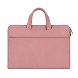 Waterproof Portable One-shoulder Handbag for 15.6 Laptops with Hidden Zipper and Suitcase Belt - Pink