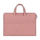 Waterproof Portable One-shoulder Handbag for 15.6 Laptops with Hidden Zipper and Suitcase Belt - Pink