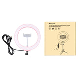 10.2 Usb Led Ring Light with 10 Modes Cold Shoe Tripod & Phone Clamp - Pink - Extra Image