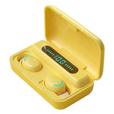 Macaron Series Bluetooth Earphones with Breathing Light & Noise Reduction - Pink