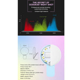 Portable Mini Beauty Light for Smartphones - 3 Brightness Levels 9 Led Warm / White - Iphone Galaxy Huawei Xiaomi Lg Htc - Pink - Rear View