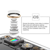 Portable Mini Beauty Light for Smartphones - 3 Brightness Levels 9 Led Warm / White - Iphone Galaxy Huawei Xiaomi Lg Htc - Pink - Close-Up Angle