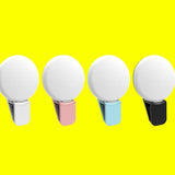 Portable Mini Beauty Light for Smartphones - 3 Brightness Levels 9 Led Warm / White - Iphone Galaxy Huawei Xiaomi Lg Htc - Pink - Extra Image