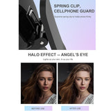 Portable Mini Beauty Light for Smartphones - 3 Brightness Levels 9 Led Warm / White - Iphone Galaxy Huawei Xiaomi Lg Htc - Pink - Extra Image