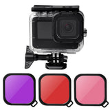 Waterproof Touch Case with Colour Lens Filter for Gopro Hero10 / Hero9 - Pink