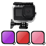 Waterproof Touch Case with Colour Lens Filter for Gopro Hero10 / Hero9 - Pink - Close-Up Angle