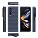 For Samsung Galaxy Z Fold4 5G Foldable Shockproof Phone Case with Magic Shield - Slim Design - Light Blue - Side View