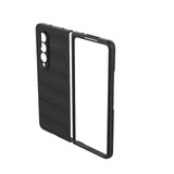 For Samsung Galaxy Z Fold4 5G Foldable Shockproof Phone Case with Magic Shield - Slim Design - Light Blue - 45-Degree Angle