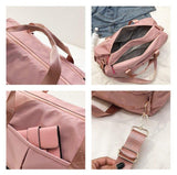 Yoga and Sports Gym Bag - Lightweight Nylon - Pink - Extra Image