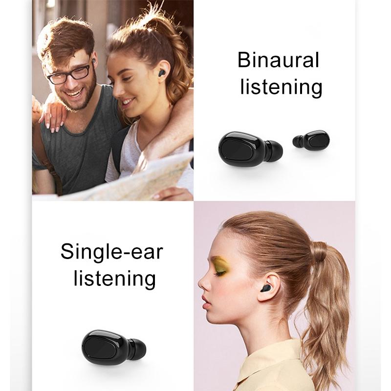 Wireless Bluetooth Earphones with 9d Sound and Charging Box - Pink