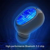 Wireless Bluetooth Earphones with 9d Sound and Charging Box - Pink - Low Angle