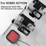 Diving Lens Filter for Dji Action Camera - Pink - Low Angle