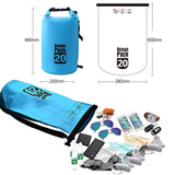Waterproof Double Shoulder Bag Dry Sack 20L Capacity - Pink - Side View