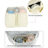 Convertible Diaper Bag Backpack for Baby Care - Classic Grey - Rear View