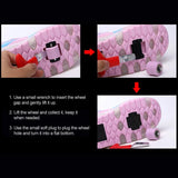 Rechargeable Led Roller Skates - Pink Size 30 - 45-Degree Angle
