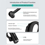 Wireless Business Sports Bluetooth Earphones - Fast Charging Bluetooth 5.0 - Pink - Low Angle