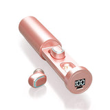 True Wireless Bluetooth Earphones with Digital Display and Charging Box - Pink - Extra Image