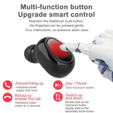 Wireless Bluetooth 5.0 Earphones with 9d Sound & Charging Box - Pink - Close-Up Angle