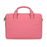 Expandable Laptop Bag - Waterproof Oxford Cloth Detachable Shoulder Strap - Pink